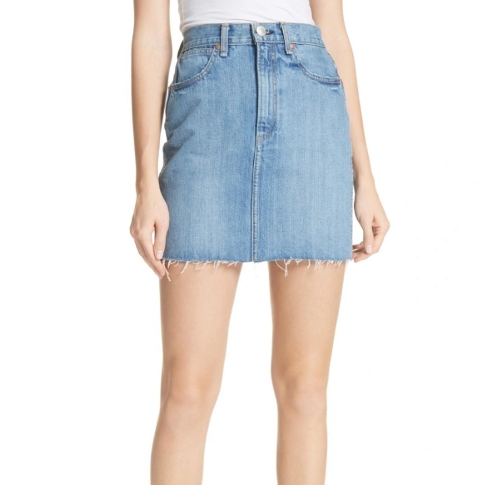 NWOT Rag & Bone raw hem denim skirt
